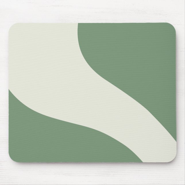 Einfache Waves in Grün Mousepad (Vorne)