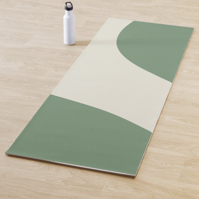Einfache Waves in Grün Yogamatte (Beispiel)