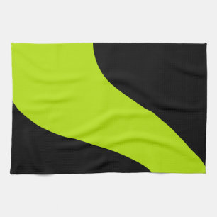 Einfache Waves in Lime Green Geschirrtuch