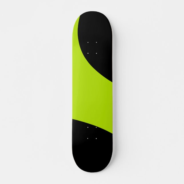 Einfache Waves in Lime Green Skateboard (Vorne)