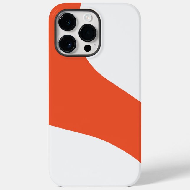 Einfache Waves - orange und weiß Case-Mate iPhone Hülle (Rückseite)