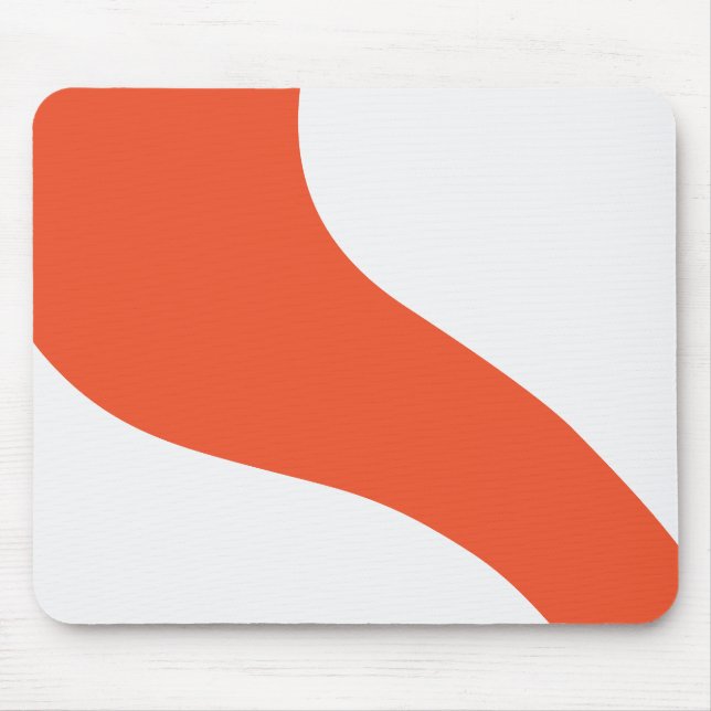 Einfache Waves - orange und weiß Mousepad (Vorne)
