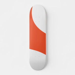 Einfache Waves - orange und weiß Skateboard