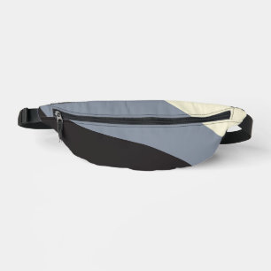 Einfache Waves - Schwarz, Grau und Creme Bauchtasche