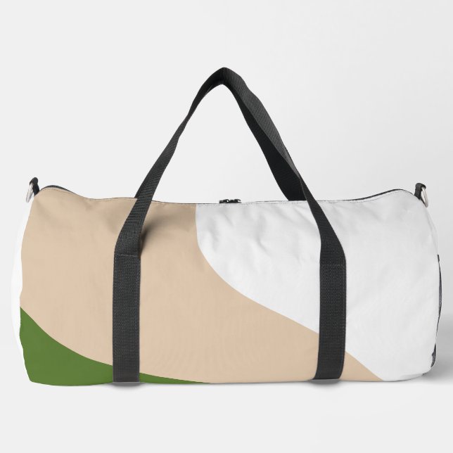 Einfache Waves - Weiß, Sand und Palmgrün Duffle Bag (Vorderseite)