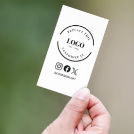 Einfache Website für große Logos Soziale Symbole B Visitenkarte