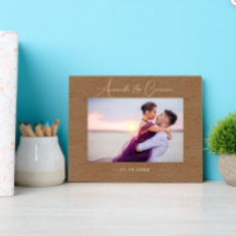 Einfache Wedding Monogram Laser Etched Picture Fra