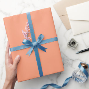 Einfache weiche Lachs-Pfirsich-Farbnuance Geschenkpapier