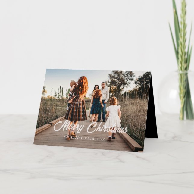 Einfache Weihnachten 1 Foto schwarz und weiß (Vorderseite)