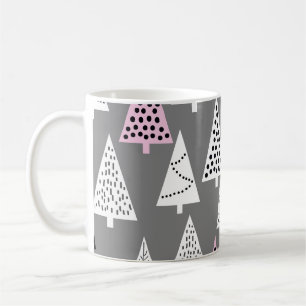 Einfache Weihnachten: Abstraktes Baummuster Kaffeetasse