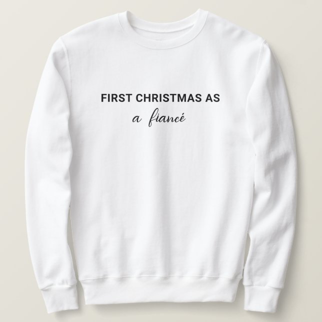 Einfache Weihnachten als Fiancé | Verlobt Sweatshirt (Design vorne)