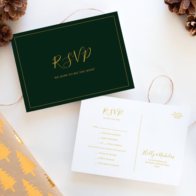 Einfache Weihnachten | Green Menu Choice UAWG Post Postkarte (Von Creator hochgeladen)