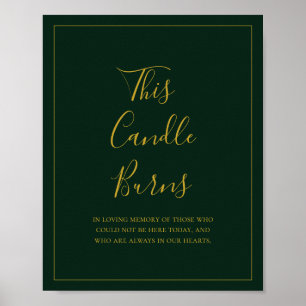 Einfache Weihnachten Green This Candle Burns Sig Poster