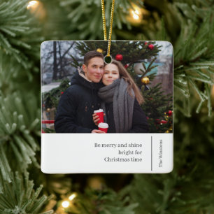 Einfache Weihnachten Modernes Foto Keramikornament