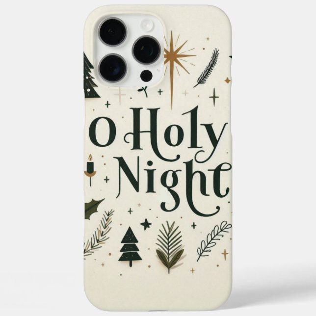 Einfache Weihnachten O Heilige Nacht Case-Mate iPhone Hülle (Rückseite)