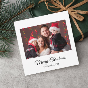 Einfache Weihnachts-Foto Gruß Weihnachtskarte Feiertagskarte