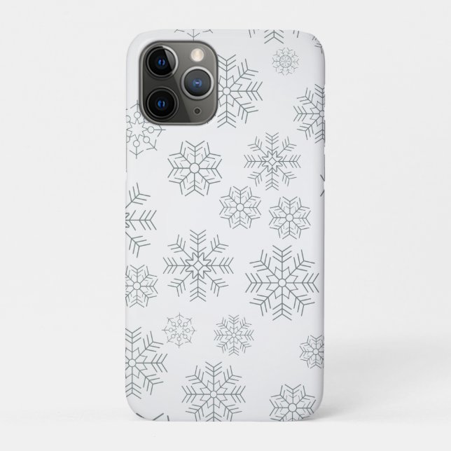 Einfache Weihnachts-Schneeflocken Muster iPhone X  Case-Mate iPhone Hülle (Rückseite)