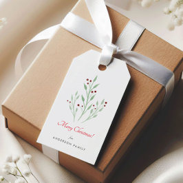 Einfache Weihnachts-Weihnachtsfeiertage Geschenkta Geschenkanhänger