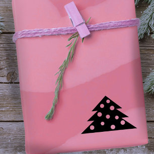 Einfache Weihnachtsbaum-Feiertagsdekoration Gummistempel