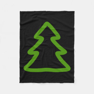 Einfache Weihnachtsbaum Fleecedecke
