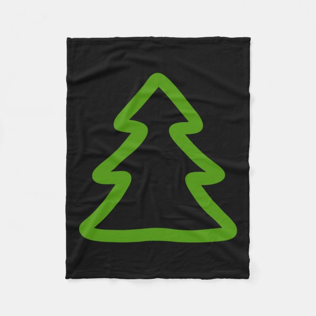Einfache Weihnachtsbaum Fleecedecke (Vorderseite)
