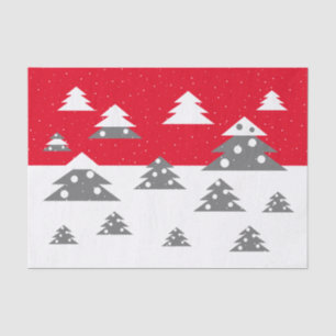 Einfache Weihnachtsbaum Muster Schneeschuhwanderun Seidenpapier