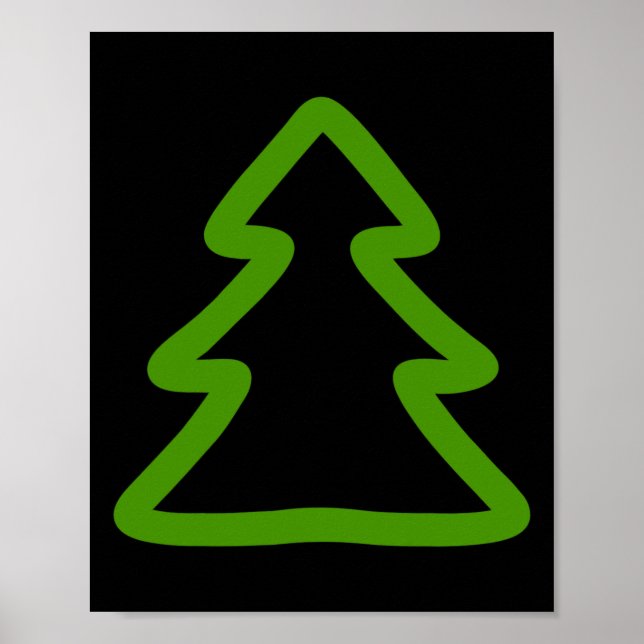 Einfache Weihnachtsbaum Poster (Vorne)