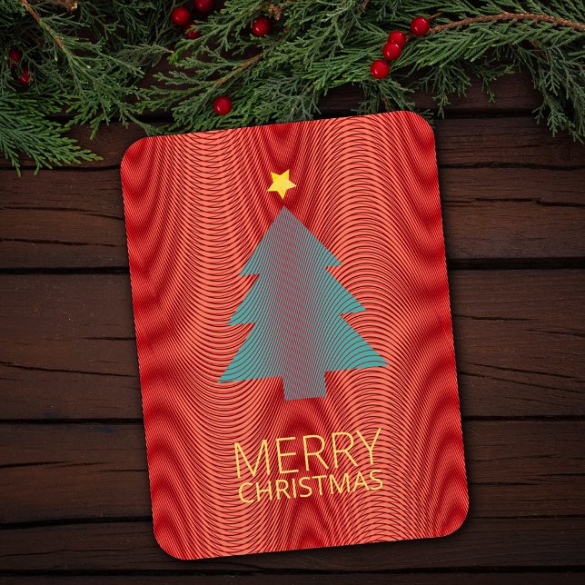 Einfache Weihnachtsbaum Rot und Grüne Streifen tri Magnet (Von Creator hochgeladen)