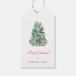 Einfache Weihnachtsbaumferien Geschenkanhänger