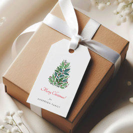 Einfache Weihnachtsbaumferien Geschenkanhänger
