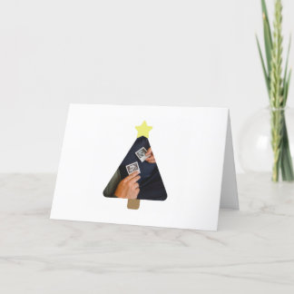 Einfache Weihnachtsbaumverkündung Feiertagskarte