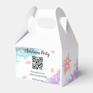 Einfache Weihnachtsfeier-Website-Barcode QR Name h Geschenkschachtel
