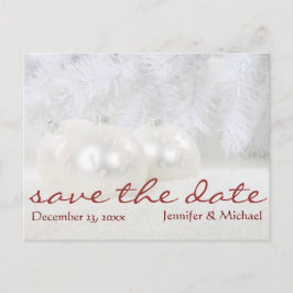 Einfache Weihnachtsferien Save the Date Ankündigungspostkarte