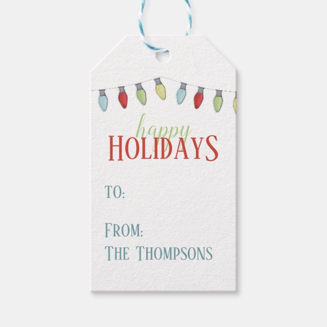 Einfache Weihnachtslieder Minimalistisch von Geschenkanhänger (Vorderseite)