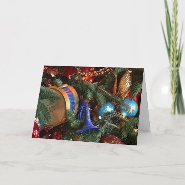 Einfache Weihnachtsschmuckkarte Feiertagskarte (Vorderseite)