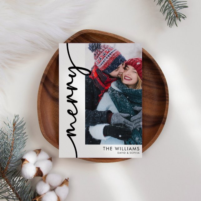 Einfache Weihnachtsschrift Moderne Weihnachtskarte Feiertagskarte (Von Creator hochgeladen)