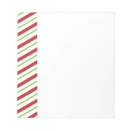 Einfache Weihnachtsstreifen Notizblock