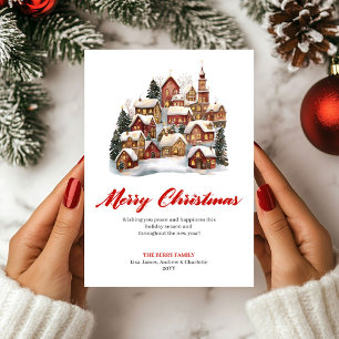 Einfache Weihnachtsszene Weihnachtsgrußkarte Feiertagskarte
