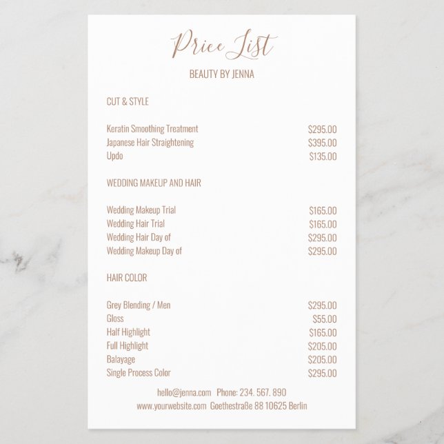 Einfache Weißbraun Flyer (Vorne)