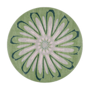 Einfache weiße Blume Schneidebrett