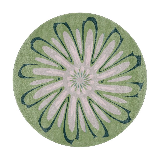 Einfache weiße Blume Schneidebrett (Vorderseite)