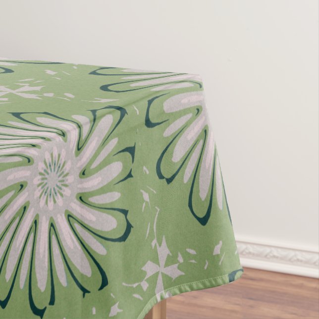 Einfache weiße Blume Tischdecke (Beispiel)