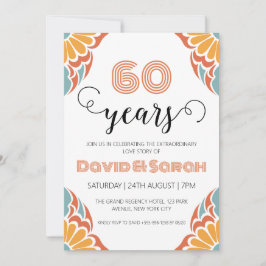 einfache weiße Einladungen zum 60. Hochzeitstag