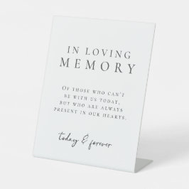 Einfache, weiße Eleganz in der Erinnerung Sockelschild