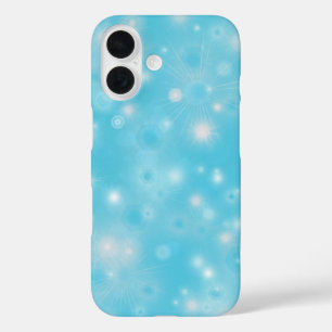Einfache weiße Glühschneeflocken Niedlich Hübsch iPhone 16 Hülle