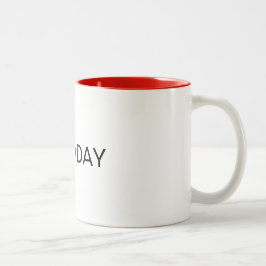 EINFACHE WEISSE, GUTE TAGESTASSE ZWEIFARBIGE TASSE