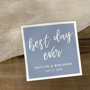 Einfache weiße Handschrift Besten Tag überhaupt, S Serviette