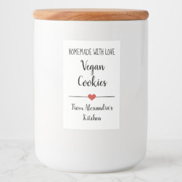 Einfache weiße hausgemachte Kekse Lebensmitteletikett