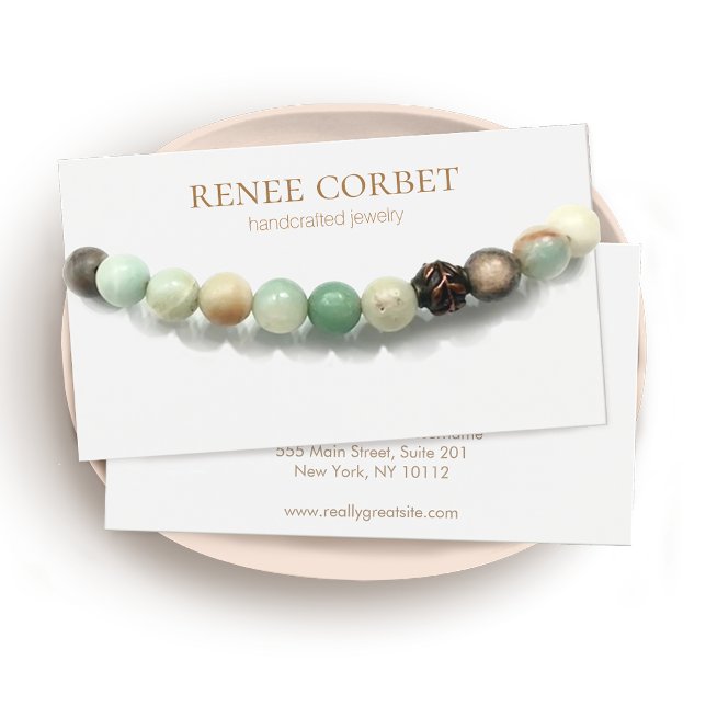 Einfache weiße Kette oder Bracelet-Grafikkarte (Von Creator hochgeladen)