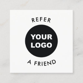 Einfache weiße Kundenkarte hinzufügen Empfehlungskarte